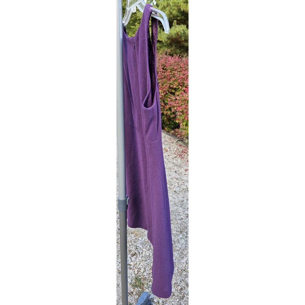 Nicole Miller Dress Solid Plum‎  Sleeveless Lined A-Line Size 6 - Picture 5 of 6